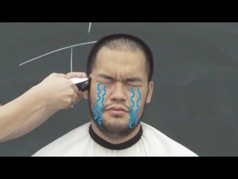삭발?!! 숱까지 없는 반삭머리에 0.8mm로 확 밀어보자! (ENG)