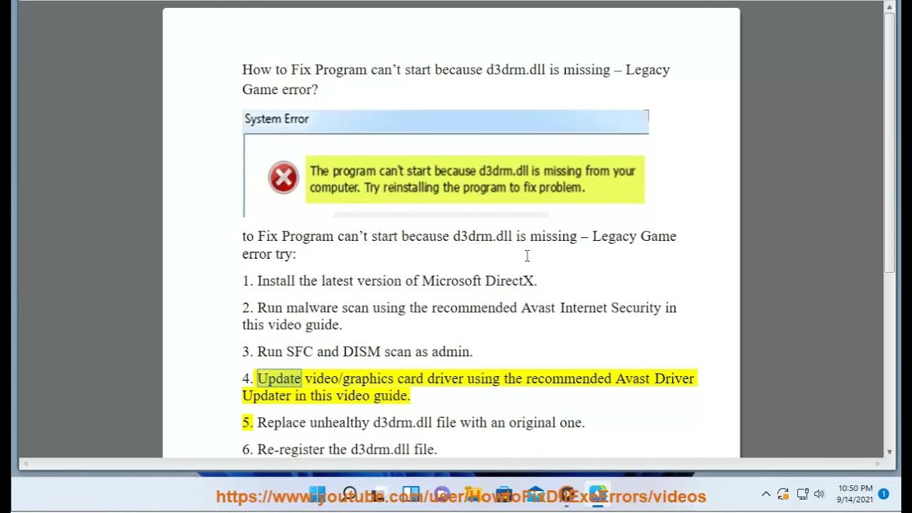 The program cant start because. The program cant start because