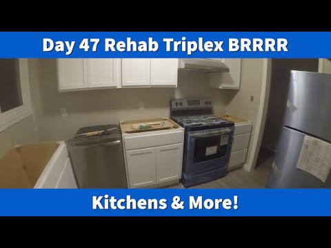 Day 47 Rehab Triplex BRRRR (Kitchens Going In!) - Real Estate Investing