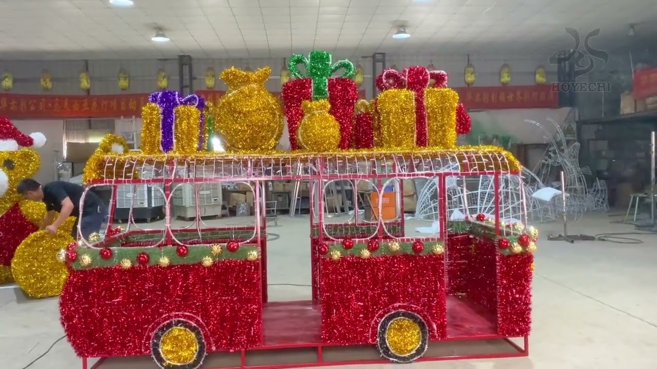 Step into a world of festive joy with our Bus Shape Motif Light