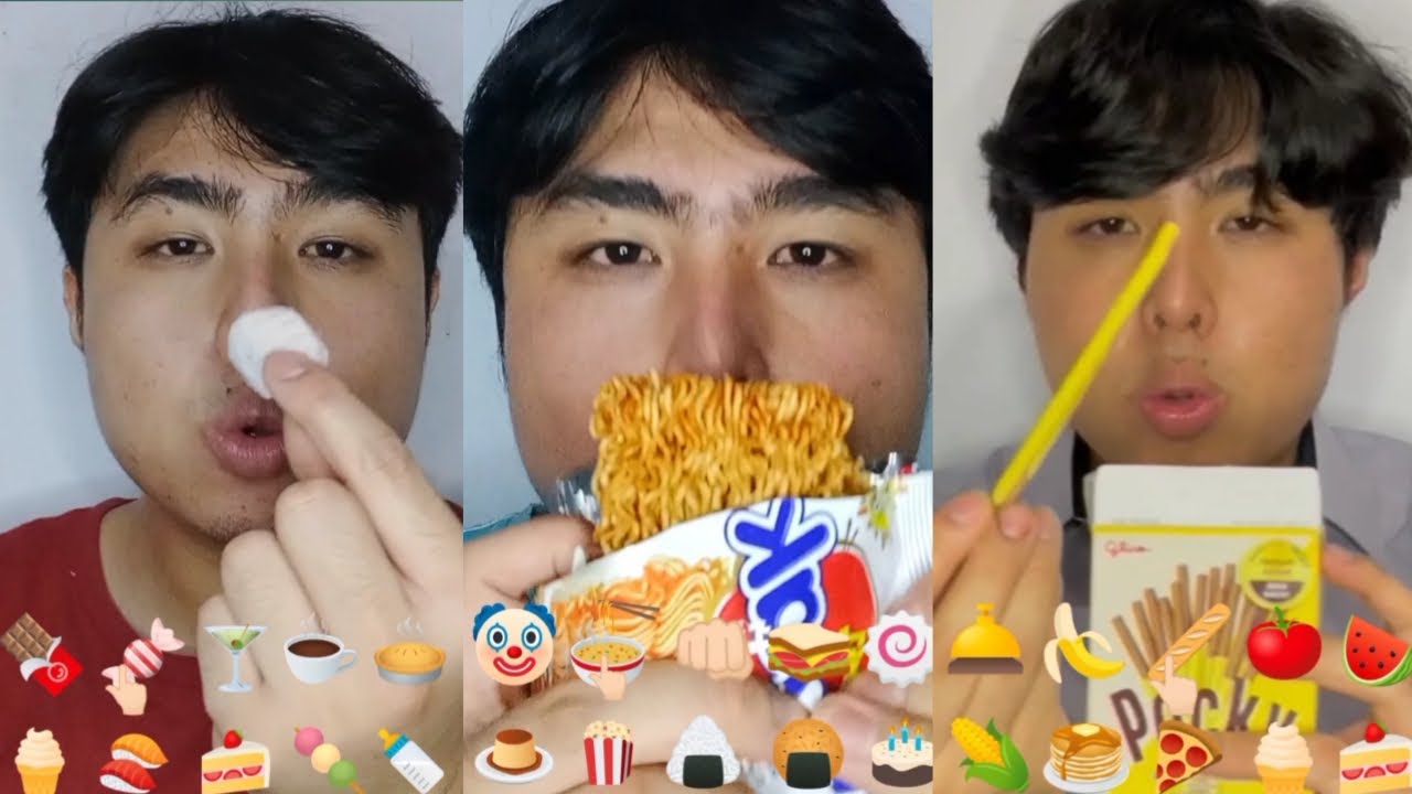 ASMR SNACK GAME EATING SOUNDS 🌰🍠🍗🥔🥦🧇🥚🥞 - YouTube