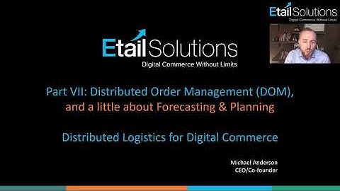 Distributed Logistics for Digital Commerce Part VII: Distributed Order Management
