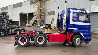 Scania 143H 450 V8 6x2 Rear Lift Tractor Unit. Entered into Auction