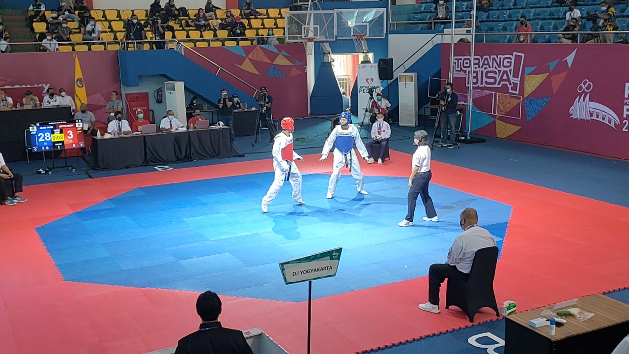 Hanya 2 Ronde Adam Jabar vs DIY Taekwondo U68 PON Papua