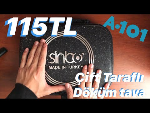 SİNBO ÇİFT TARAFLI DÖKÜM TAVA KUTU AÇILIMI - A101