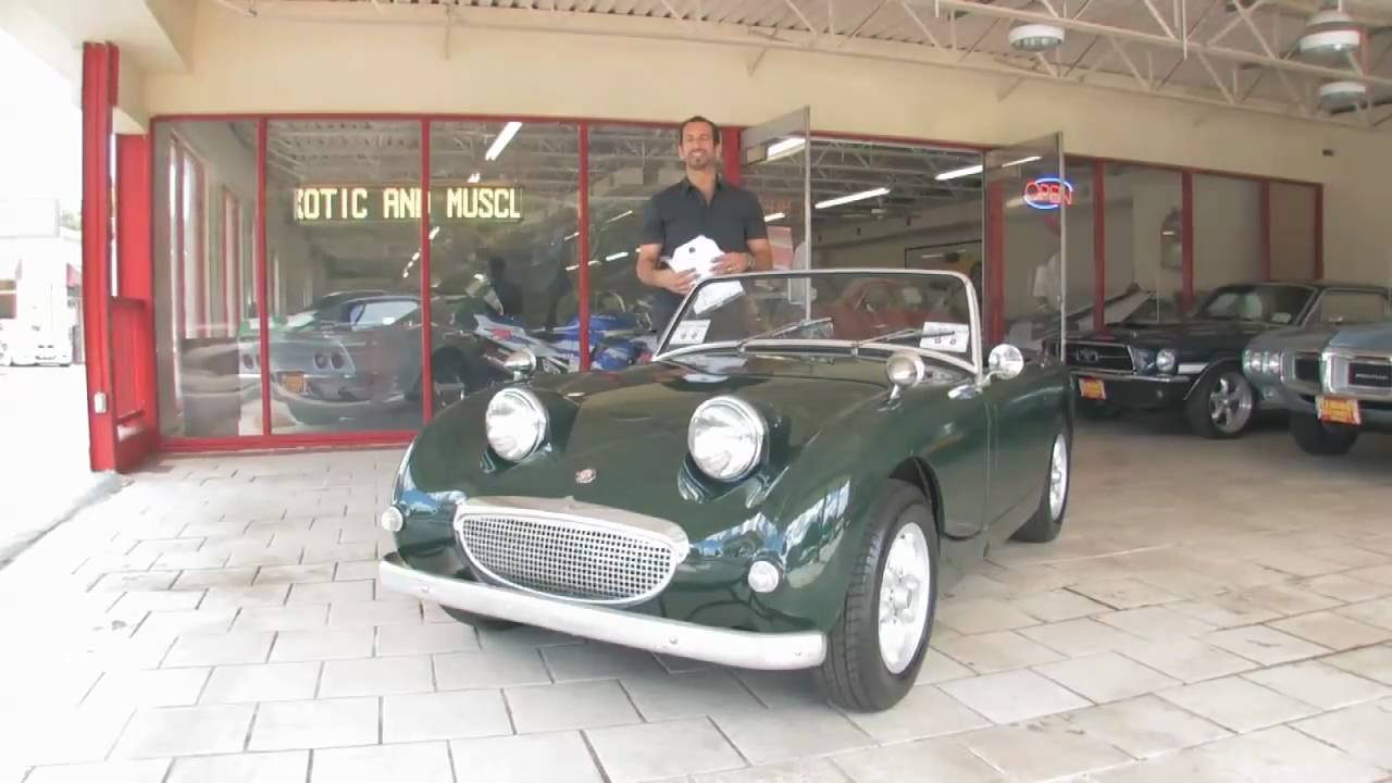 1960 Austin Healey Bug Eye Sprite for sale with test drive, driving sounds, and walk through video