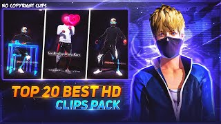 Top 20 Hd Quality Clips Pack Free Fire Trending Clips Pack G - Drive Link