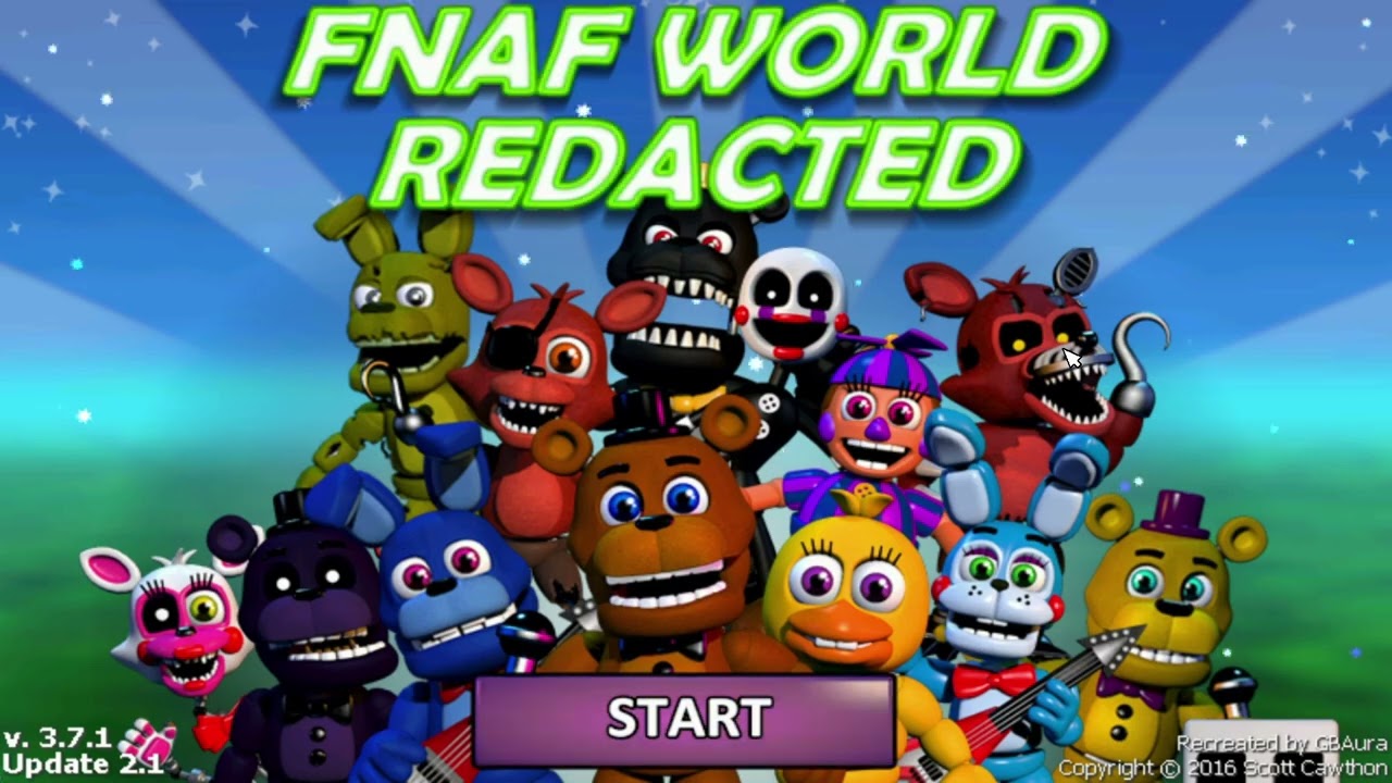 FNaF World Redacted Free Download - FNAF GAMES