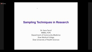 Sampling Techniques | Community Medicine