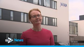STV News’ political editor quizzes Fiona Robertson over Scotland's exam results last year screenshot 5