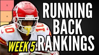 RB Starts, Sits & Flex Decisions - Week 5 RB Tier List