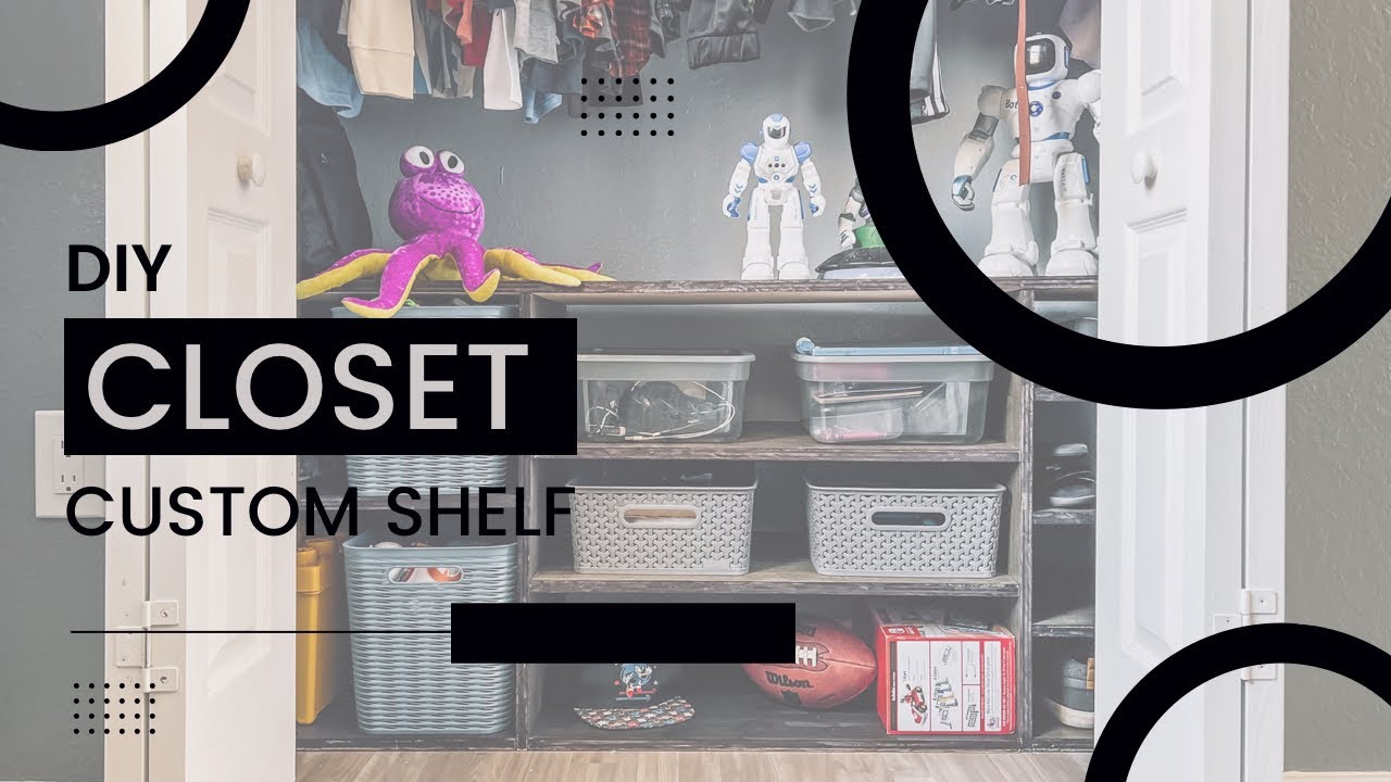 DIY Custom Closet Shelving and Organization - YouTube