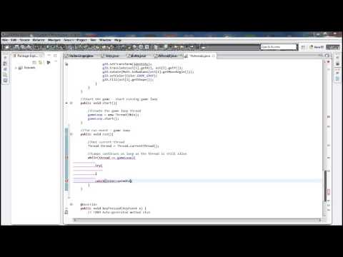 Java Game Programming Tutorial For Beginners Asteroids Pt .13 - Asteroids run())