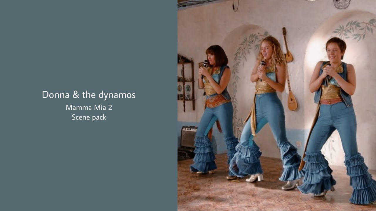 Donna & The Dynamos scenes // Mamma Mia Here we go again scene pack + Mega link