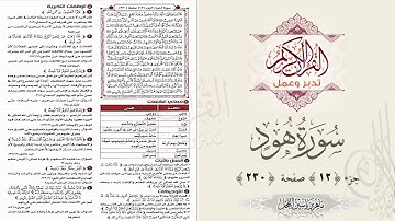 القرآن تدبر وعمل ، صفحة 230 ، سورة هود ، جزء 12 || د. ماهر ياسين الفحل