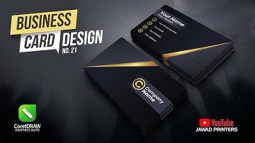 Business Card Design | Idea #. 21 | CorelDraw Tutorial @jawadprinters
