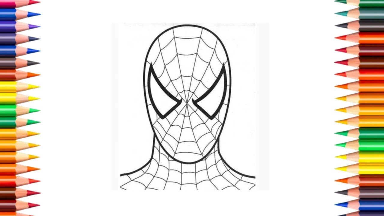 SPIDERMAN FACE DRAWING EASY||Spider -Man Drawing||