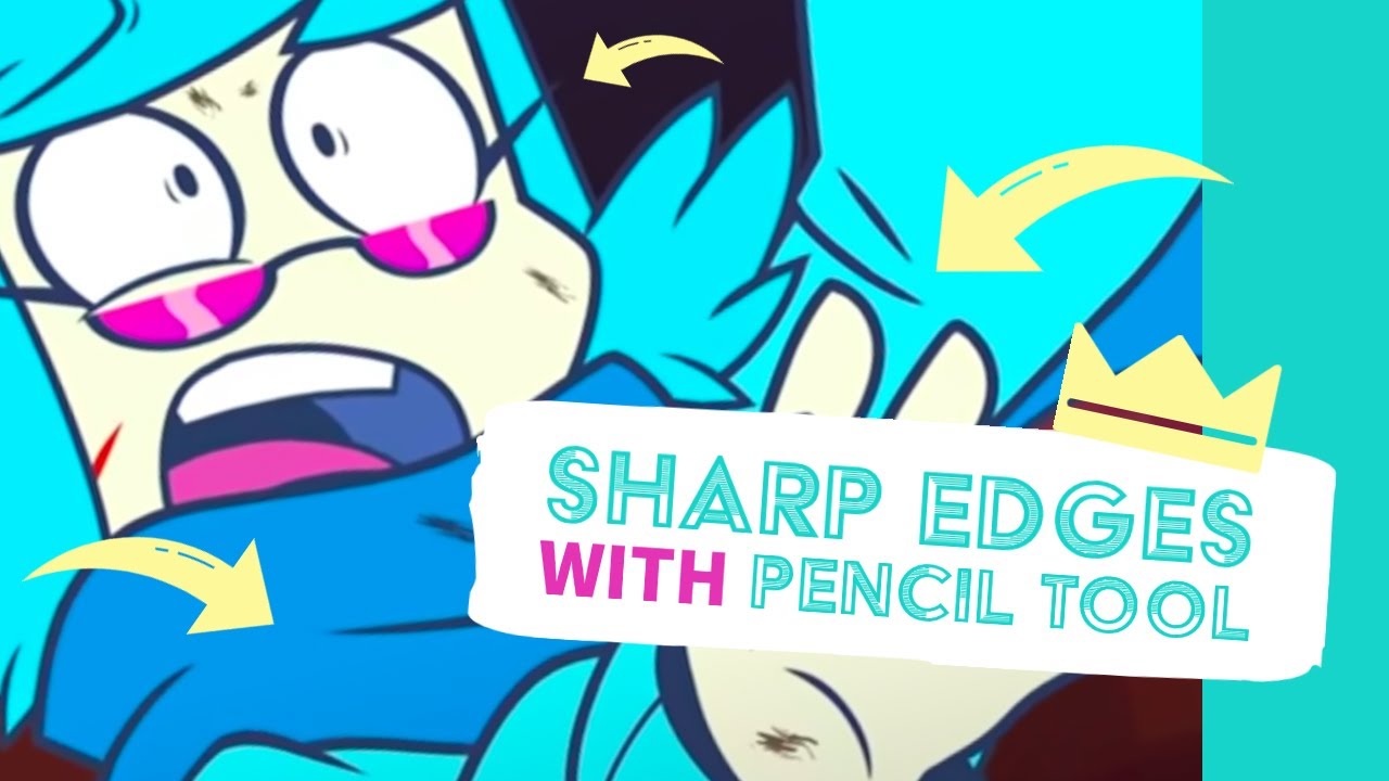 How to GET SHARP EDGES WITH THE PENCIL TOOL (Clean up) (Harmony) YouTube