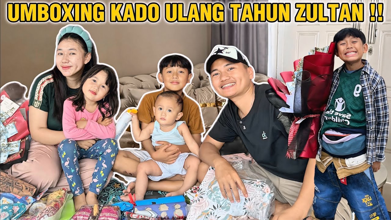 UNBOXING KADO ULANG TAHUN ZULTAN KE 9 TAHUN🥳