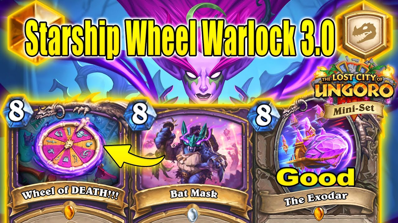 88% Winrate Bat Mask Starship Wheel of Warlock 3.0 The Lost City of Un'Goro Mini-Set | Hearthstone
