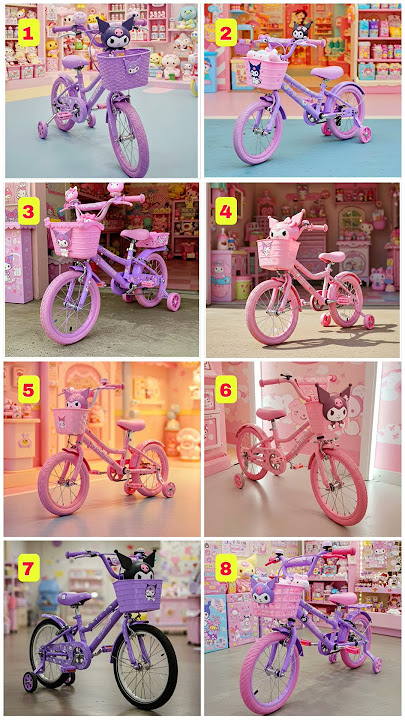 sepeda kuromi ungu dan pink