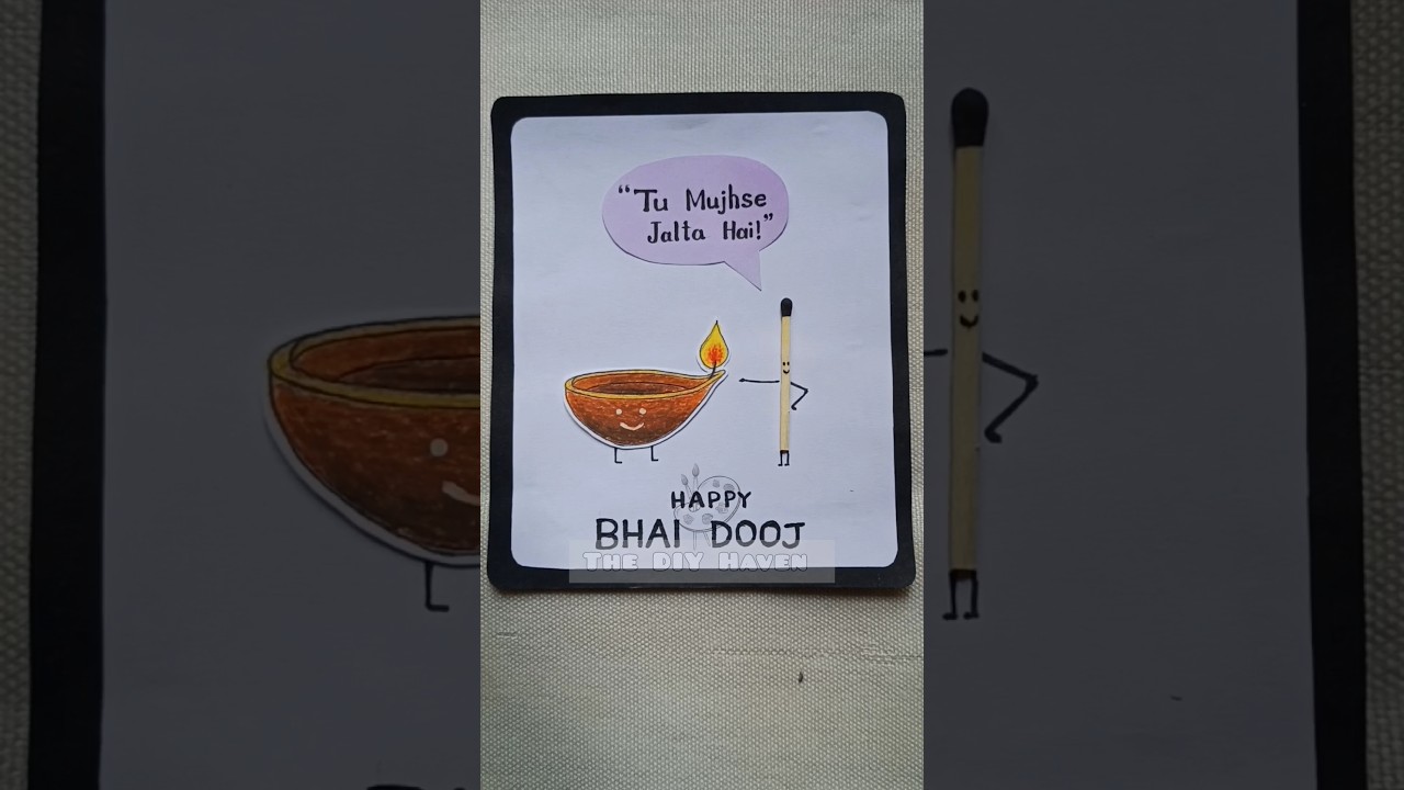 Bhai Dooj Craft Ideas 2025 | Easy & Creative DIY card for Brother 