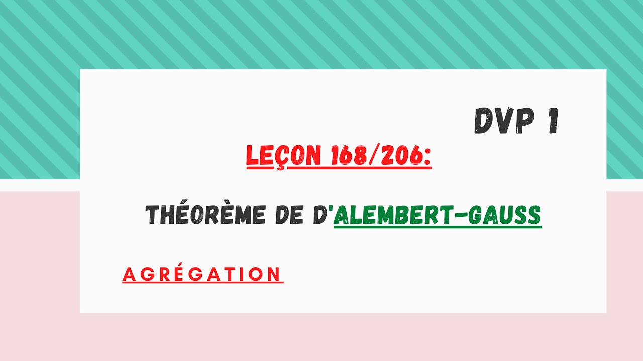 théorème de d'Alembert gauss YouTube — free download