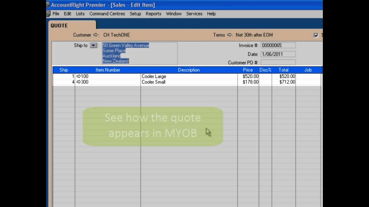 ACT! Link for MYOB YouTube