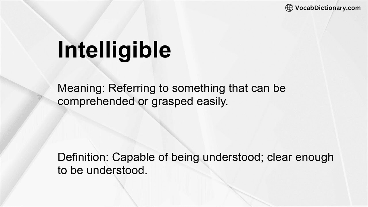 Intelligible Meaning