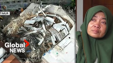 Indonesia school building collapse kills at least 3, 38 missing