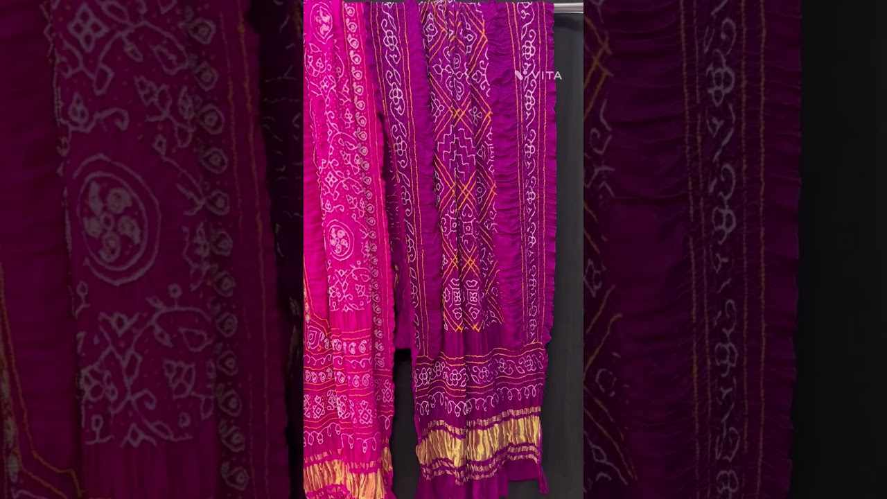 Latest 2023 pure gaji silk bandhani dupattas from kutch at best prices 👌 