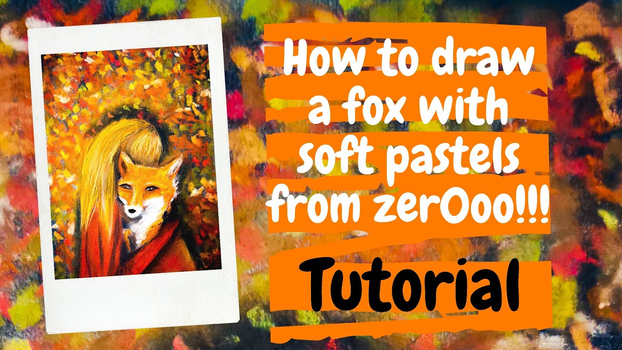 SOFT PASTEL (Tutorial) for beginners: ABSTRACT How to draw a FOX autumn scenery| {Easy} 2021 |MelBel