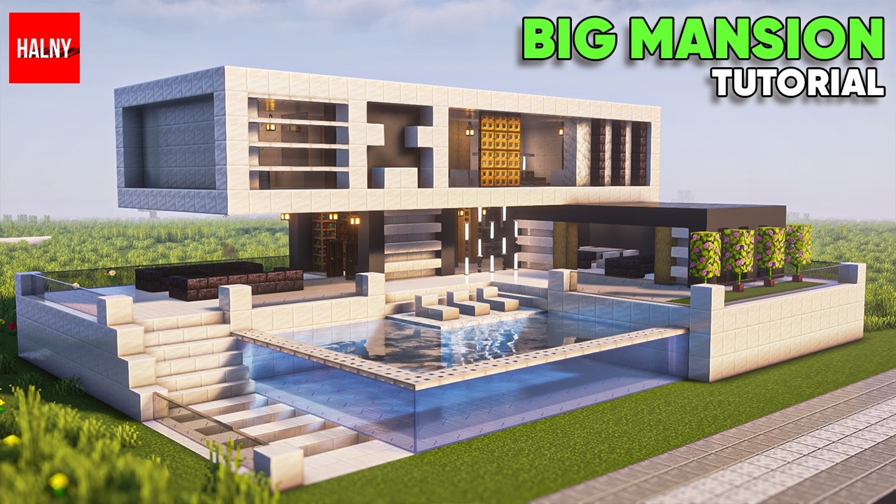 How to build a big mansion in Minecraft - YouTube