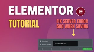 Server error 500 elementor | SOLVED 100%✅ | Elementor update error 500