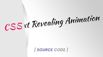 Pure CSS Text Reveal Animation Effects | CSS Text Animation