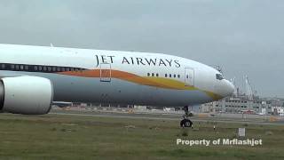 Jet Airways 777-35RER {VT-JEL} HEATHROW FLIGHT DEPARTURES Plane Spotting Guide