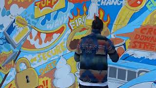Aaron Kai "Quest" Timelapse Video (part 1) DIY Mural