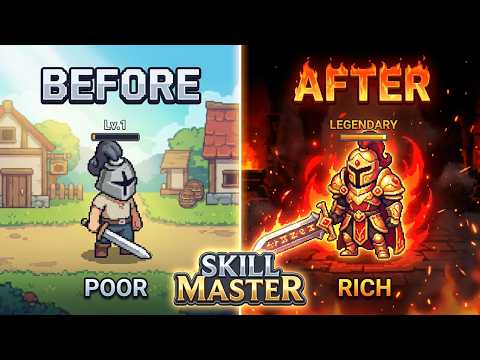 [신작 모바일게임] 장비 파밍 판타지 어드벤처 MMORPG '스킬 마스터' (Skill Master) 플레이. PVP 있는 출시예정 2D 온라인 RPG 게임 기대작 추천?
