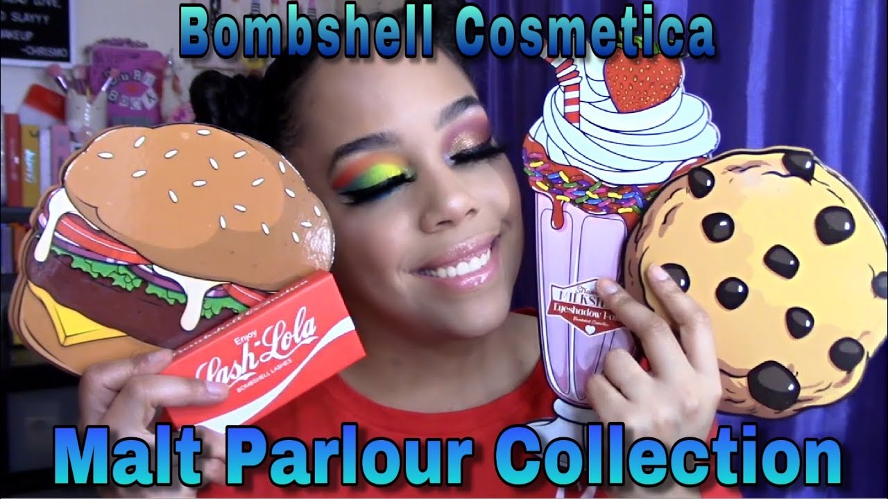 Bombshell Cosmetica Malt Parlour | Bomb Burger | Strawberry Milkshake | Fresh Baked Cookies | Review