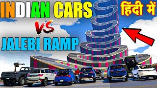 GTA 5 : INDAN CARS VS JALEBI RAMP MOST DANGEROUS CHALLENGE WITH All NEW INDIAN CARS HINDI 2022