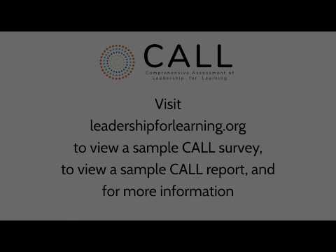 Introduction to the Comprehensive Assessment of Leadership for Learning (CALL): Slides and narration