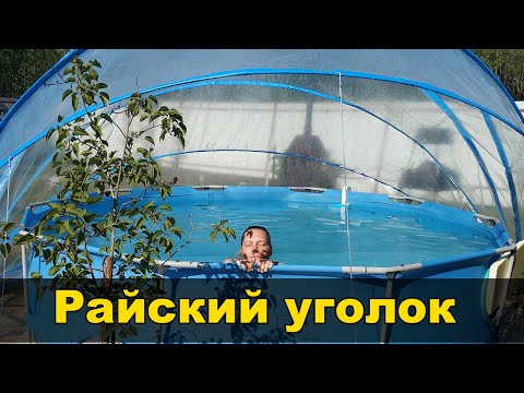 Каркасний садовий басейн Avenli 360 х 76 см, круглий, для дорослих та дітей, Синій, видео 1