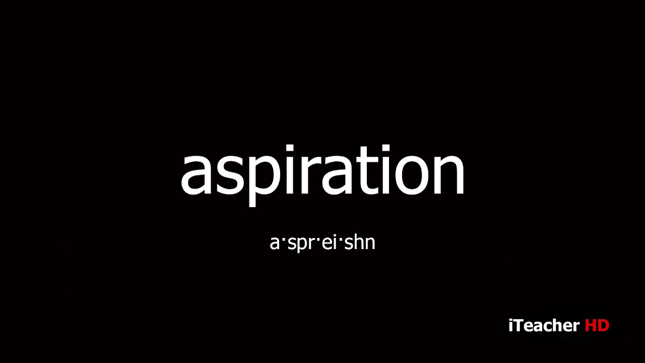 How to pronounce aspiration YouTube