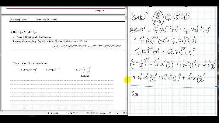 Bài tập nhị thức niu tơn nâng cao lớp 11 năm 2024