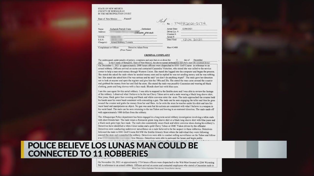Serial robbery suspect behind bars - YouTube
