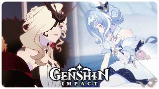 Odette visits Signora's TOMB ( animated cutscene ) - Genshin Impact 7.0