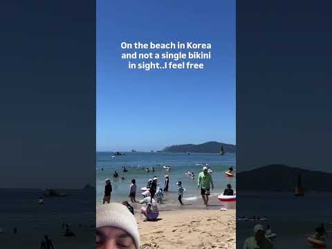 There are no bikinis on beaches in Korea