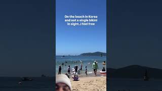 There are no bikinis on beaches in Korea