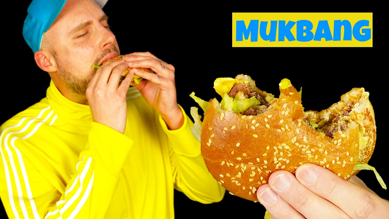 Макдональдс Мукбанг 🍔🍟(ЗВУКИ ПОЕДАНИЯ) #мукбанг