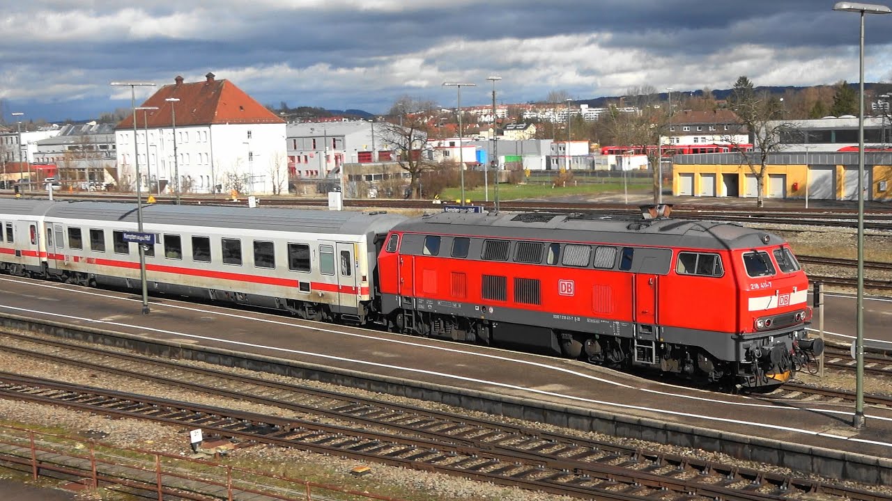 Kempten Allgäu Hbf: IC2085➡️Oberstdorf mit 218 411, Pesa Rangierfahrten, BR612 & mehr